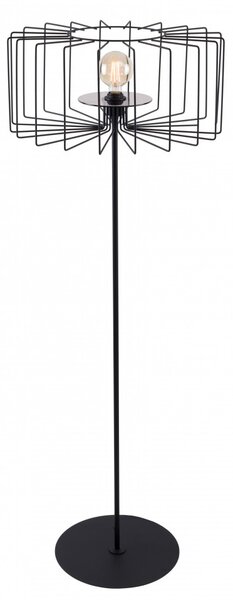 Lampadar din metal negru Ramos, 163 cm