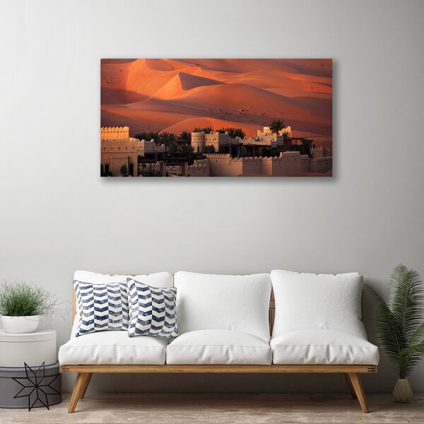Tablou pe panza canvas Oraș Arhitectura Galben Maro