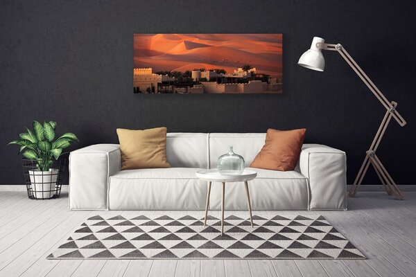 Tablou pe panza canvas Oraș Arhitectura Galben Maro