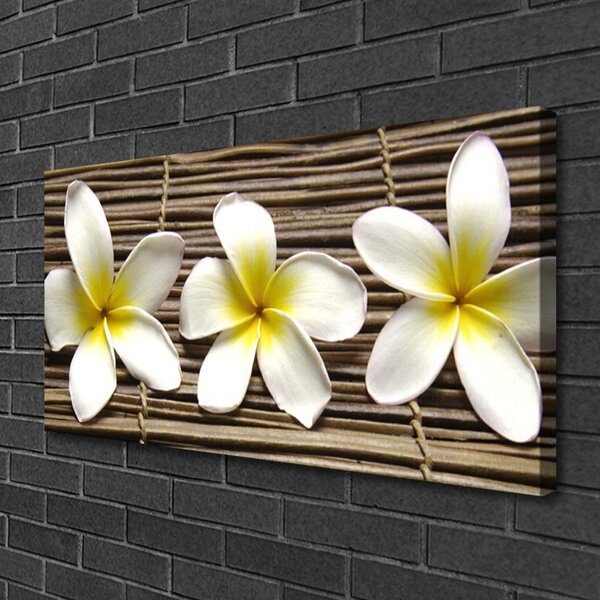 Tablou pe panza canvas Flori Floral Alb Verde