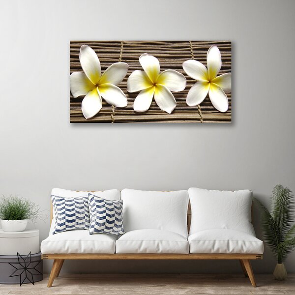Tablou pe panza canvas Flori Floral Alb Verde