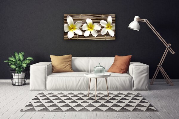 Tablou pe panza canvas Flori Floral Alb Verde