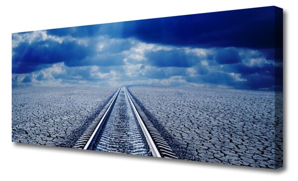 Tablou pe panza canvas Track Arhitectura Gri Albastru