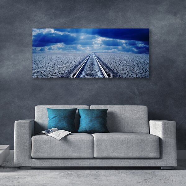 Tablou pe panza canvas Track Arhitectura Gri Albastru