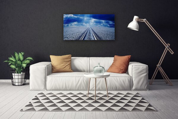 Tablou pe panza canvas Track Arhitectura Gri Albastru