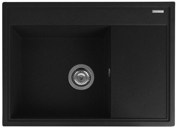 Pyramis Camea chiuvetă din granit 68x50 cm negru 070223211