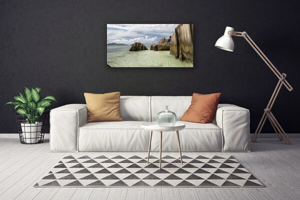 Tablou pe panza canvas Rock Peisaj Gray