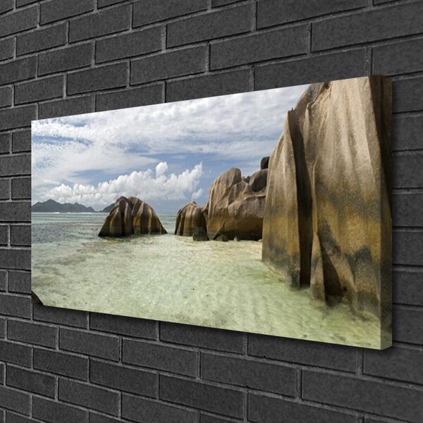 Tablou pe panza canvas Rock Peisaj Gray