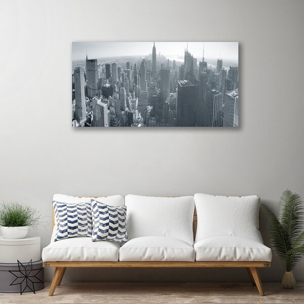 Tablou pe panza canvas Oraș Case Gray