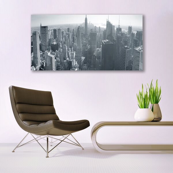Tablou pe panza canvas Oraș Case Gray