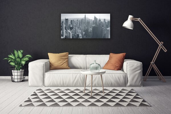 Tablou pe panza canvas Oraș Case Gray