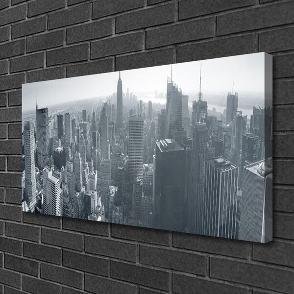 Tablou pe panza canvas Oraș Case Gray