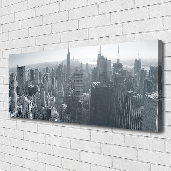 Tablou pe panza canvas Oraș Case Gray