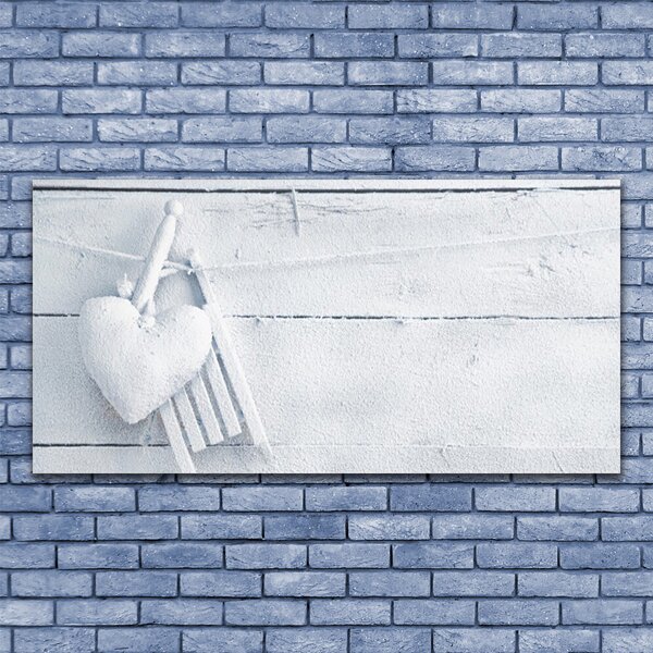 Tablou pe sticla Abstract Art White