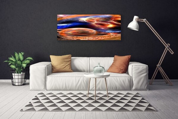 Tablou pe panza canvas Rezumat Universul Galben Albastru