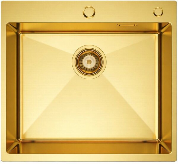 Ruvetti Masivo chiuveta din otel 50x50 cm auriu 5002M_PVD_GOLD50_W