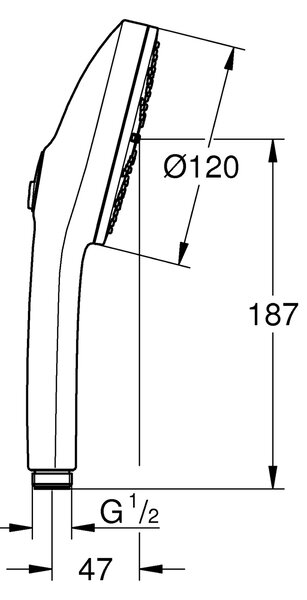 Grohe Vitalio Joy duș de mână negru 1348632430