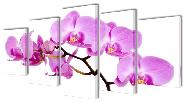 Set tablouri imprimate pe pânză orhidee 100 x 50 cm