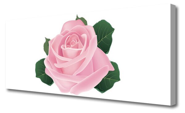 Tablou pe panza canvas Rose Floral Roz Verde