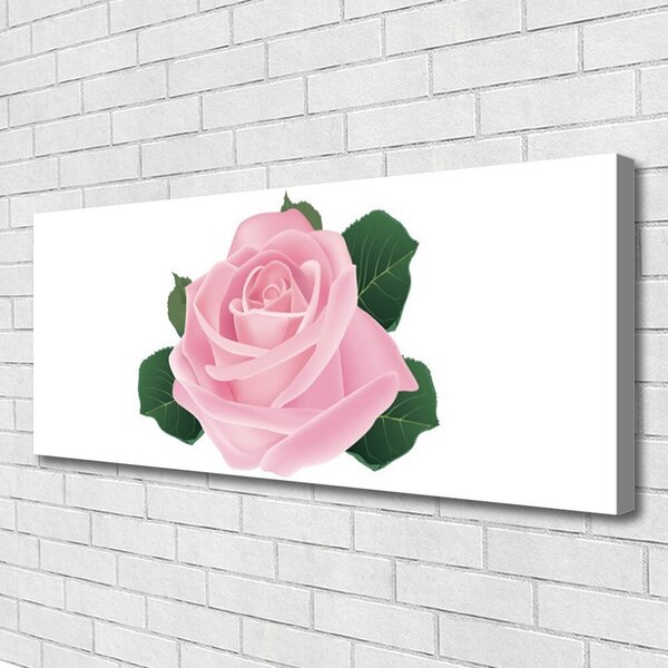 Tablou pe panza canvas Rose Floral Roz Verde