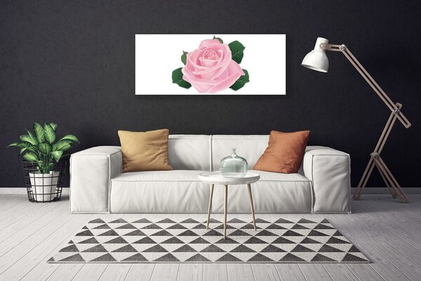 Tablou pe panza canvas Rose Floral Roz Verde