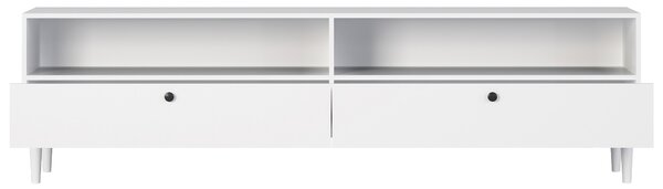 Comoda TV cu raft si dulapuri DULLUM 200x58cm, alb