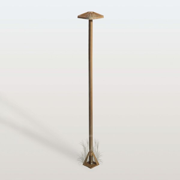 Moretti Luce Bornă luminoasă LED Aura Frame, înălțime 100 cm, alamă antică, IP65, Bronz / Alamă Veche, Alamă, Casă de țară / Rustic