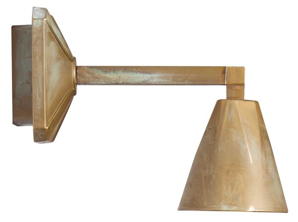Moretti Luce Aplică de perete cu LED Silva Disk, adâncime 22 cm, alamă antică, IP65, Bronz / Alamă Veche, Alamă, Casă de țară / Rustic