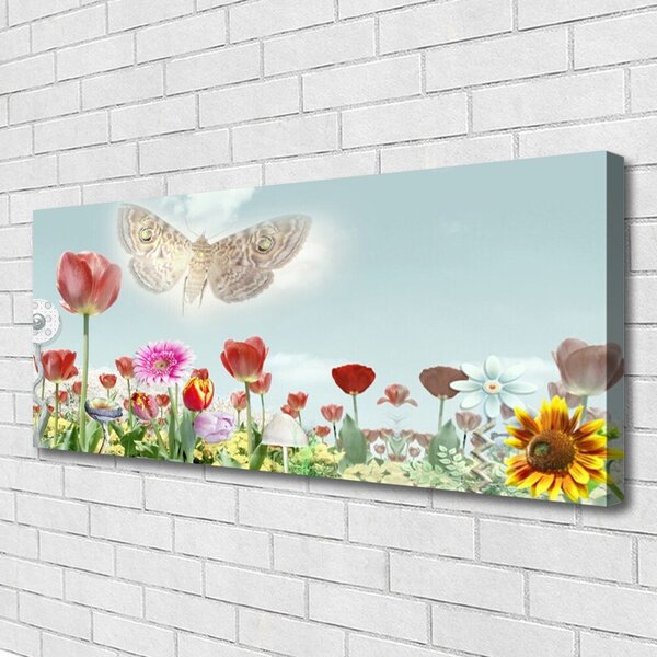 Tablou pe panza canvas Flori Natura Multi