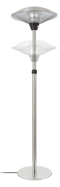 Radiator de încălzire de tip stativ Solfire, argintiu, înălțime 200 cm, IP44 - Lucande, Solfire, Metalic, Aluminiu, Modern