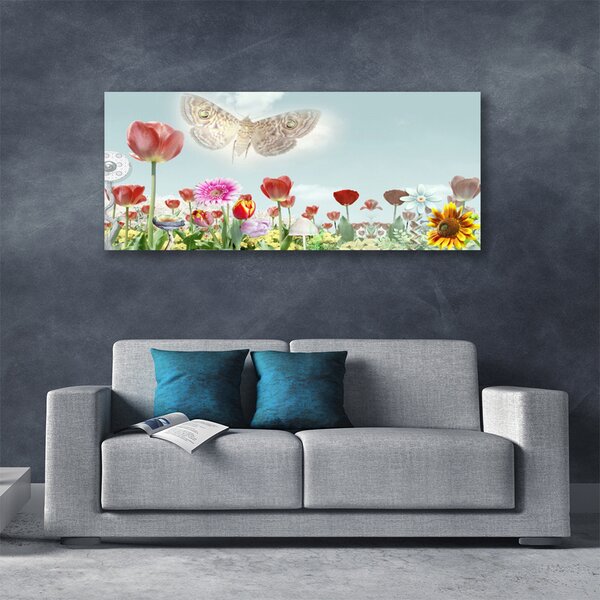 Tablou pe panza canvas Flori Natura Multi