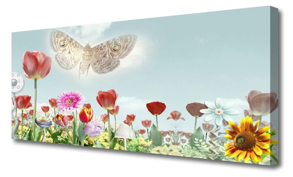 Tablou pe panza canvas Flori Natura Multi
