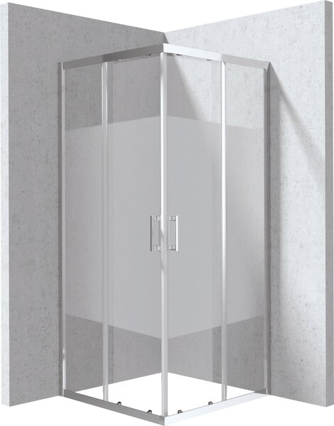 Deante Funkia Evo cabină de duș 80x80 cm pătrat crom luciu/sticlă cu model KYC_0E88P