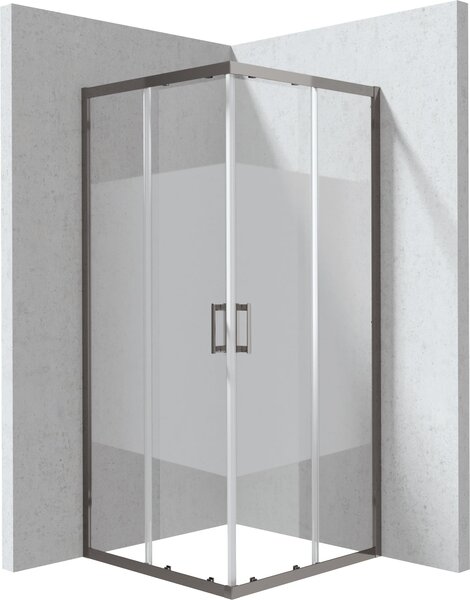 Deante Funkia Evo cabină de duș 90x90 cm pătrat grafit mat/sticlă cu model KYC_DE99P