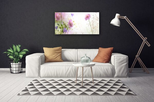 Tablou pe panza canvas Flori Floral Roz Verde