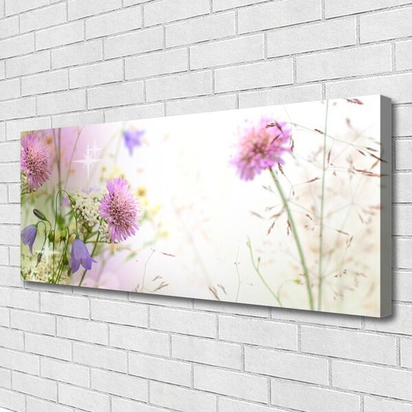 Tablou pe panza canvas Flori Floral Roz Verde