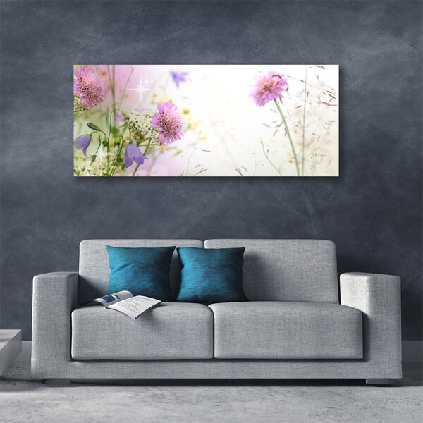 Tablou pe panza canvas Flori Floral Roz Verde