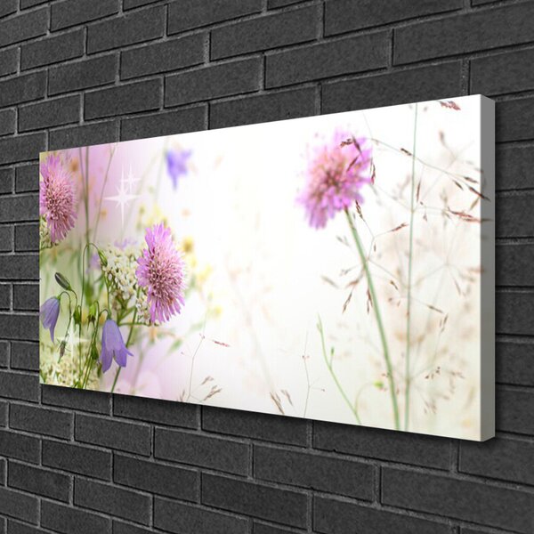 Tablou pe panza canvas Flori Floral Roz Verde