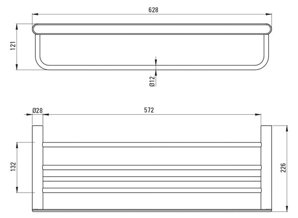 Deante Round raft de baie 62.8 cm grafit ADR_D531
