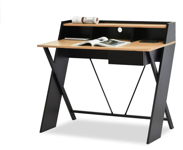 Masă PC Aspart (stejar negru + negru). Promo -17%. 1109725
