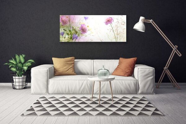 Tablou pe panza canvas Flori Floral Roz Verde