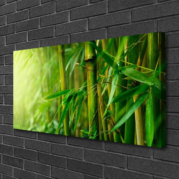 Tablou pe panza canvas Bamboo Tulpini Floral Verde