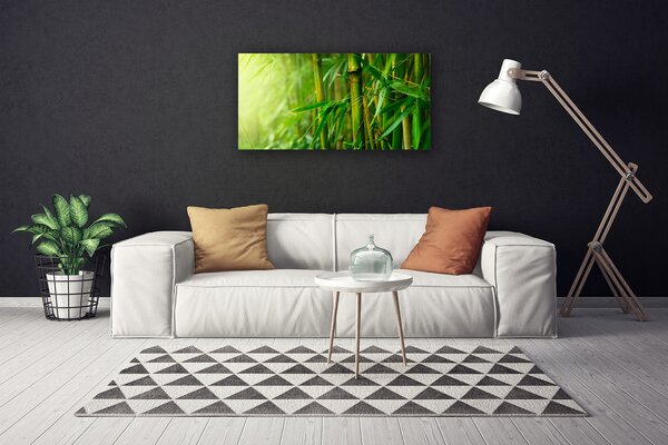 Tablou pe panza canvas Bamboo Tulpini Floral Verde