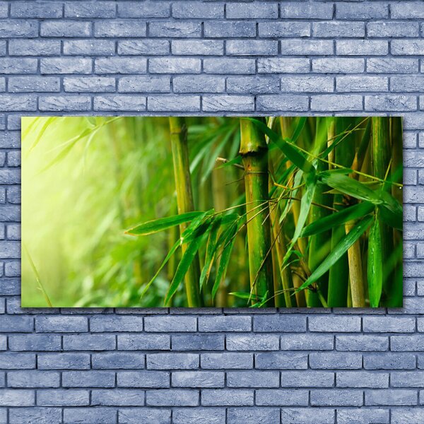 Tablou pe panza canvas Bamboo Tulpini Floral Verde