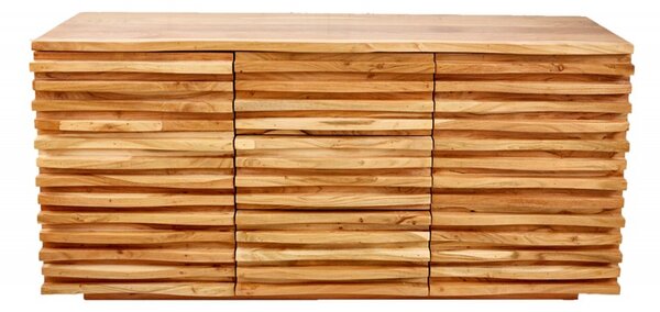 Bufet din lemn de salcam Relief 160 cm