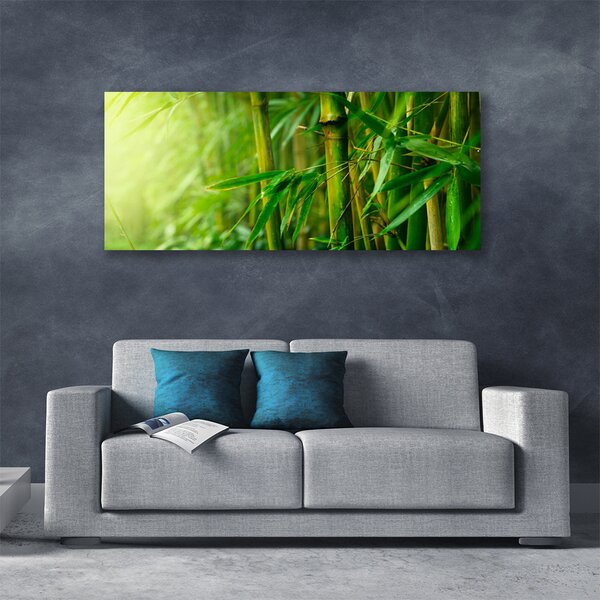 Tablou pe panza canvas Bamboo Tulpini Floral Verde