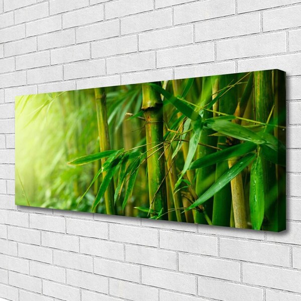 Tablou pe panza canvas Bamboo Tulpini Floral Verde