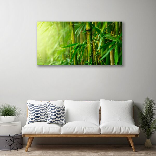 Tablou pe panza canvas Bamboo Tulpini Floral Verde