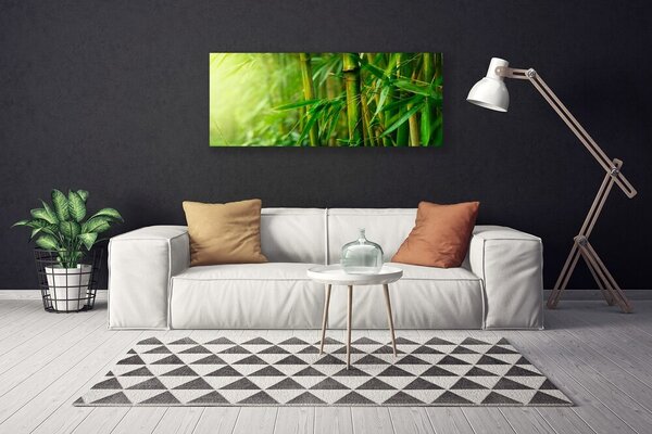 Tablou pe panza canvas Bamboo Tulpini Floral Verde