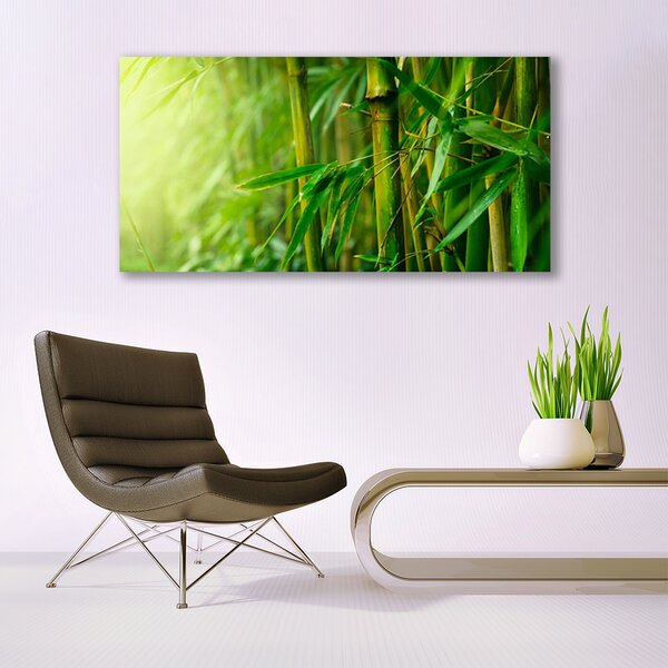 Tablou pe panza canvas Bamboo Tulpini Floral Verde